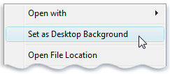 Picture of the Set as Desktop Background option